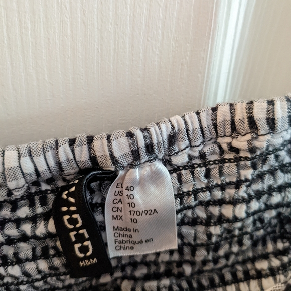 Black and white gingham h&m crop tank top - Picture 3 of 5